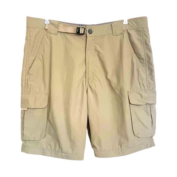 Pacific Trail 38 x 10 Tan Adjustable Waist Cargo Utility Shorts Hiking Camping - Picture 1 of 7